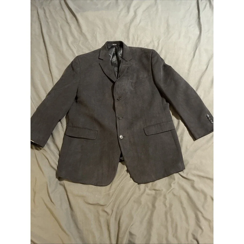 Calvin Klein Charcoal Gray Corduroy Men's Suit Jacket 46R